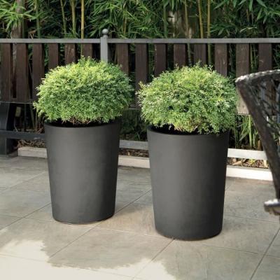 Pot de fleur Vase - DEROMA - Millennium R - Anthracite - 53 cm - Réservoir d'eau