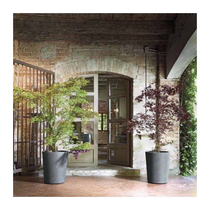 Pot de fleur DEROMA Millennium R Ashgrey - Réservoir d'eau - 53 cm