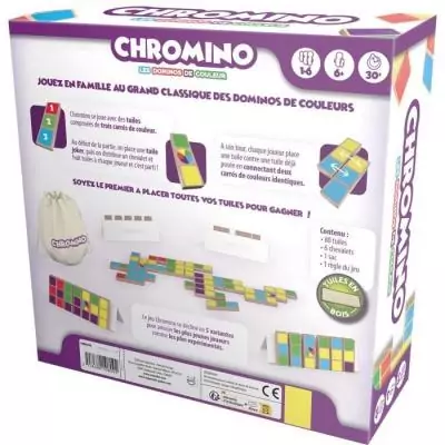 Jeu de Domino Chromino - Asmodee - Fun et coloré pour toute la famille