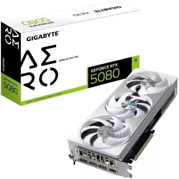 Carte graphique - GIGABYTE - GeForce RTX 5080 AERO OC SFF - 16 Go