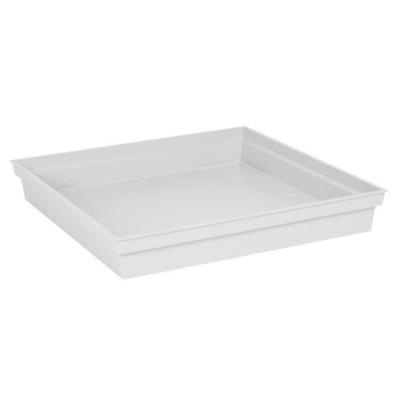 Soucoupe carrée Toscane - 40 cm - Blanc Made in France ??