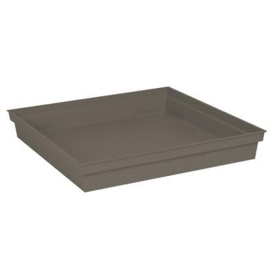 Soucoupe carrée Toscane 40 cm - Taupe: Plus responsable Made in France