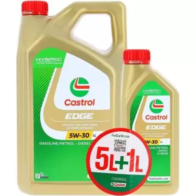 Huile Moteur CASTROL EDGE 5W-30 LL - Pack 5L+1L