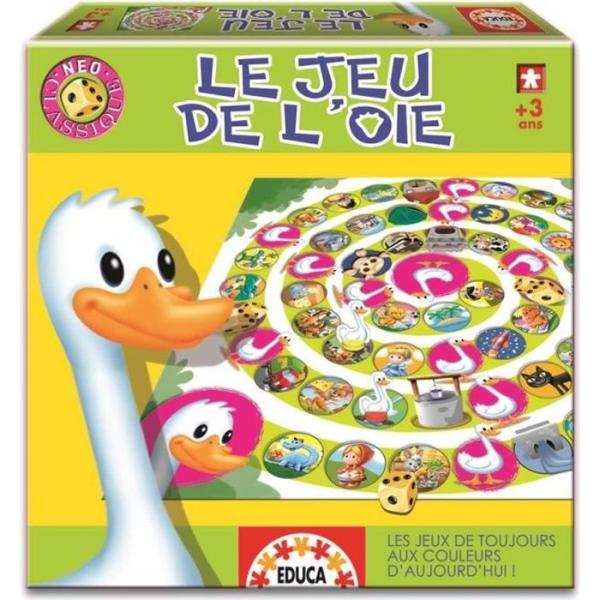 Jeu de l'oie EDUCA Neo Classique - Design frais et dynamique - Pour enfants a partir de 3 ans
