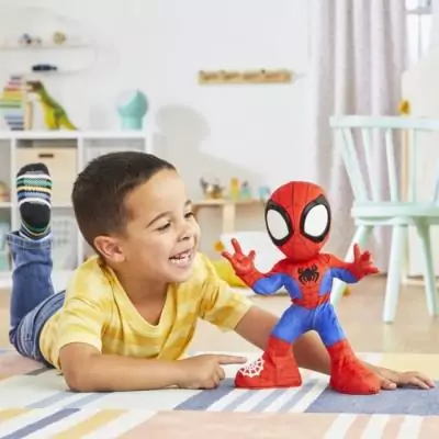 Spidey danse et rampe, peluche interactive avec musique et sons