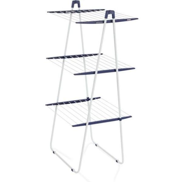Séchoir a linge Leifheit 190 Pegasus Tower 81435, étendoir a linge a taille compacte avec 19m d'étendage, tour a 3 niveaux, b