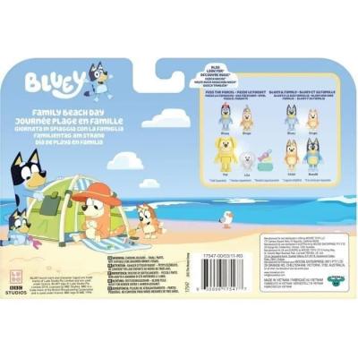 Figurines Bluey La famille à la Plage - Univers miniature - 3 ans Figurines Bluey La famille à la Plage - Univers miniature - 3 ans