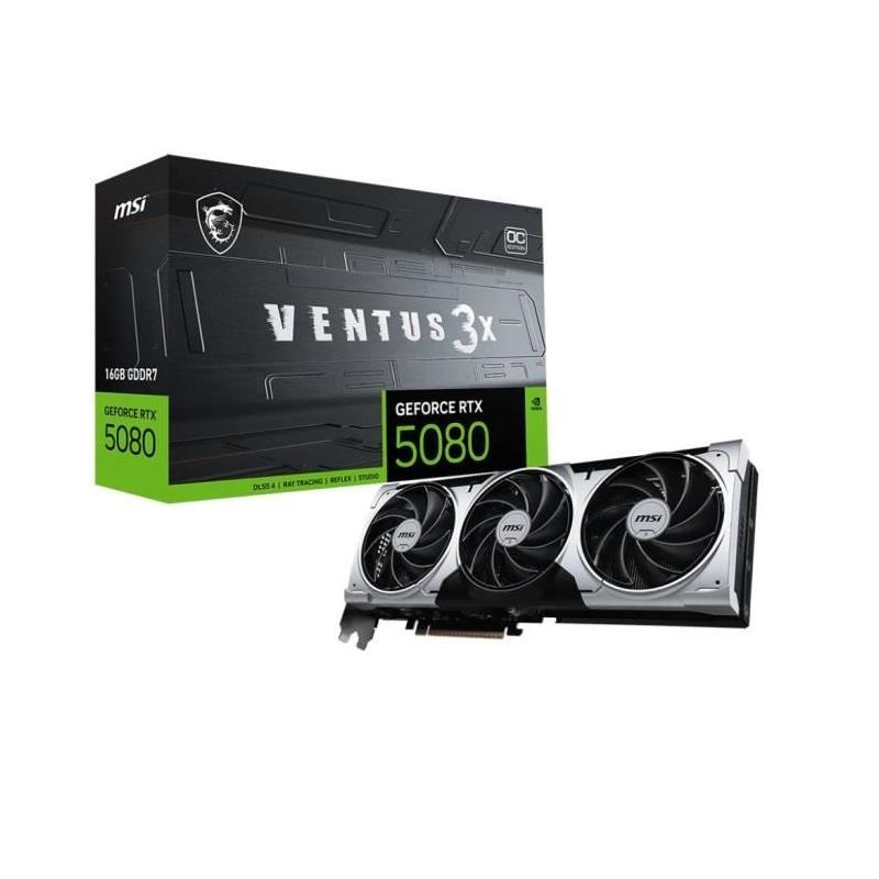 Carte graphique MSI GeForce RTX 5080 VENTUS 3X OC PLUS - 16 Go