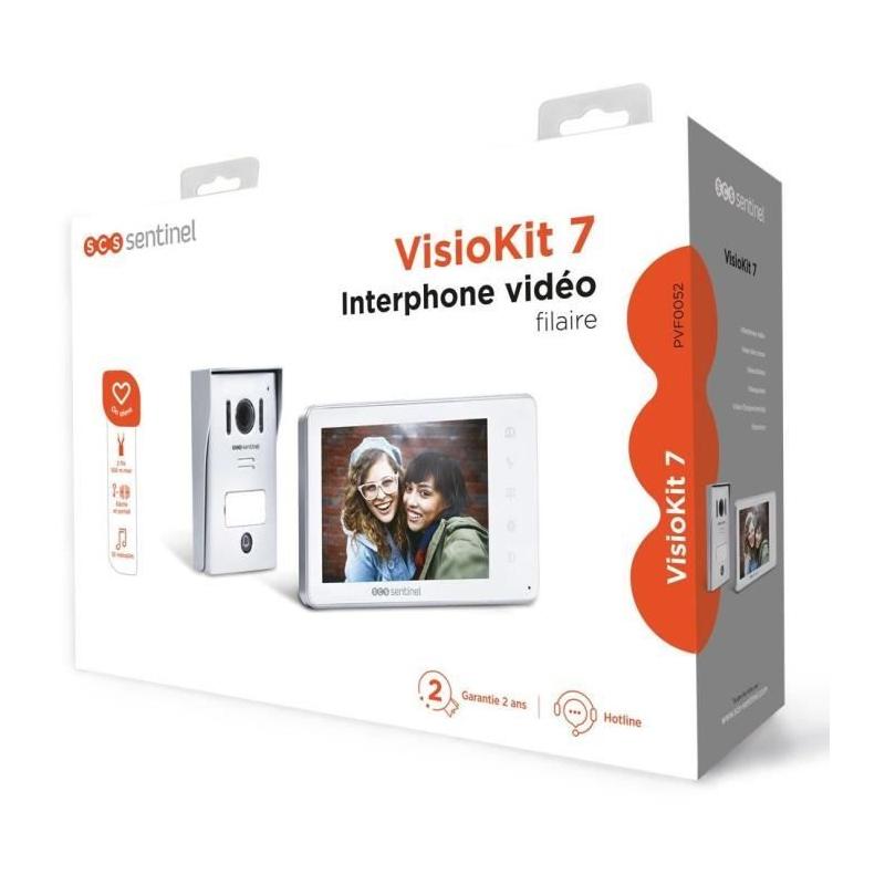 Interphone vidéo filaire - VisioKit 7 Blanc - SCS SENTINEL