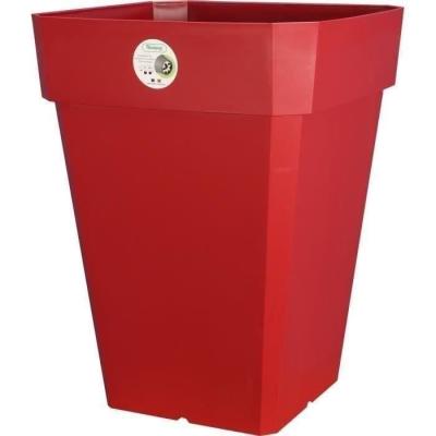Pot de fleurs Soleilla Rouge - Carré 40x40 cm - ? JARDINIERE