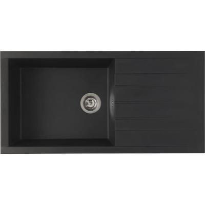Evier à encastrer Cube SMC noir pailleté - 1 bac 100x50 cm