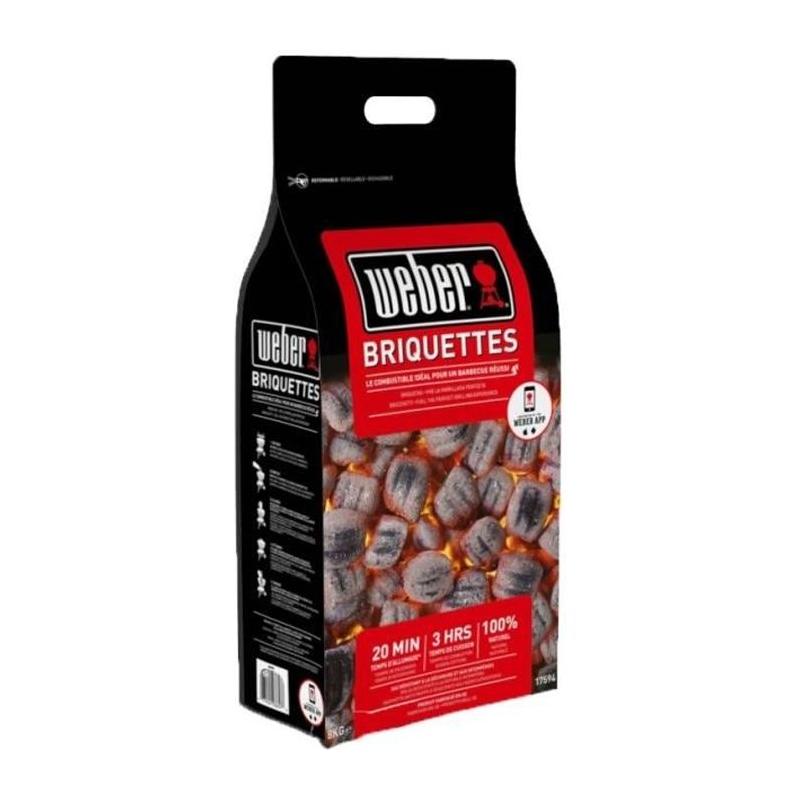Sac de 8kg de briquettes - WEBER: pour un barbecue réussi