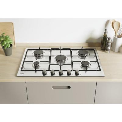 Candy Timeless CHW7X Acier inoxydable Intégré Gaz 5 zone(s)