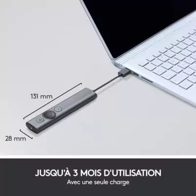 Télécommande Logitech SPOTLIGHT GRIS - Présentation Facile