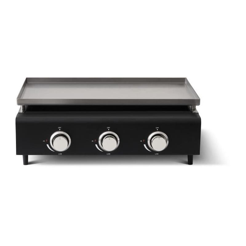 Plancha a gaz CUENCA 3 feux avec housse - Noir - 65 X 50 X 23 cm