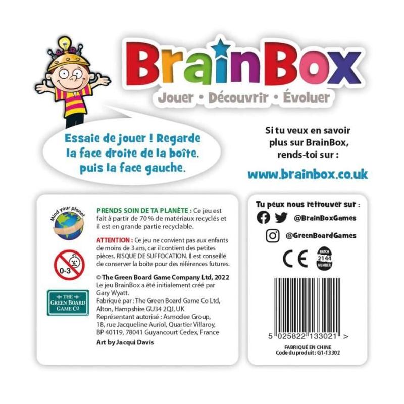 Jeu de société BrainBox Animaux - Jeu d'observation et de mémoire