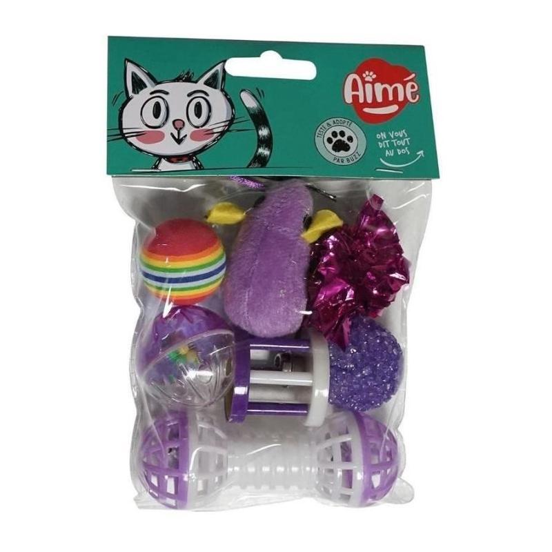 7 jouets pour Chat - AIMÉ, Jouet à Friandise de Taille Compacte