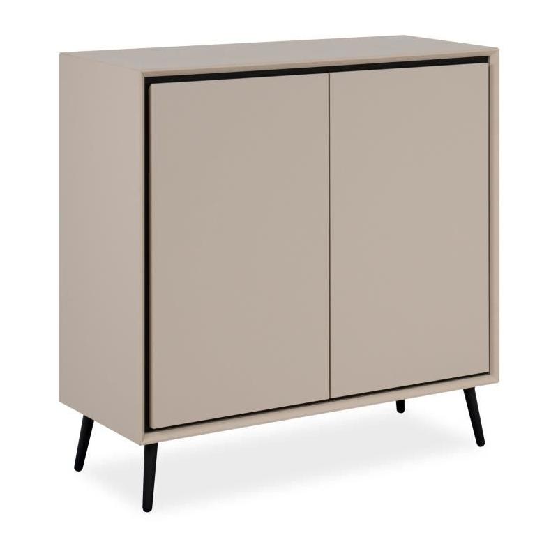Buffet ARONA 01A - Beige/Noir - Compact et Élégant