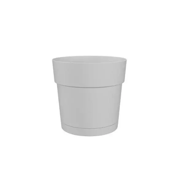 ARTEVASI Pot de fleurs rond CAPRI LARGE - Plastique - Réservoir d'eau - diametre 50 cm - Blanc - 49,5 x 49,5 x 47,2 cm