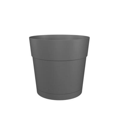 Pot de fleurs rond Capri Large - Réservoir d'eau - D50cm - Blanc