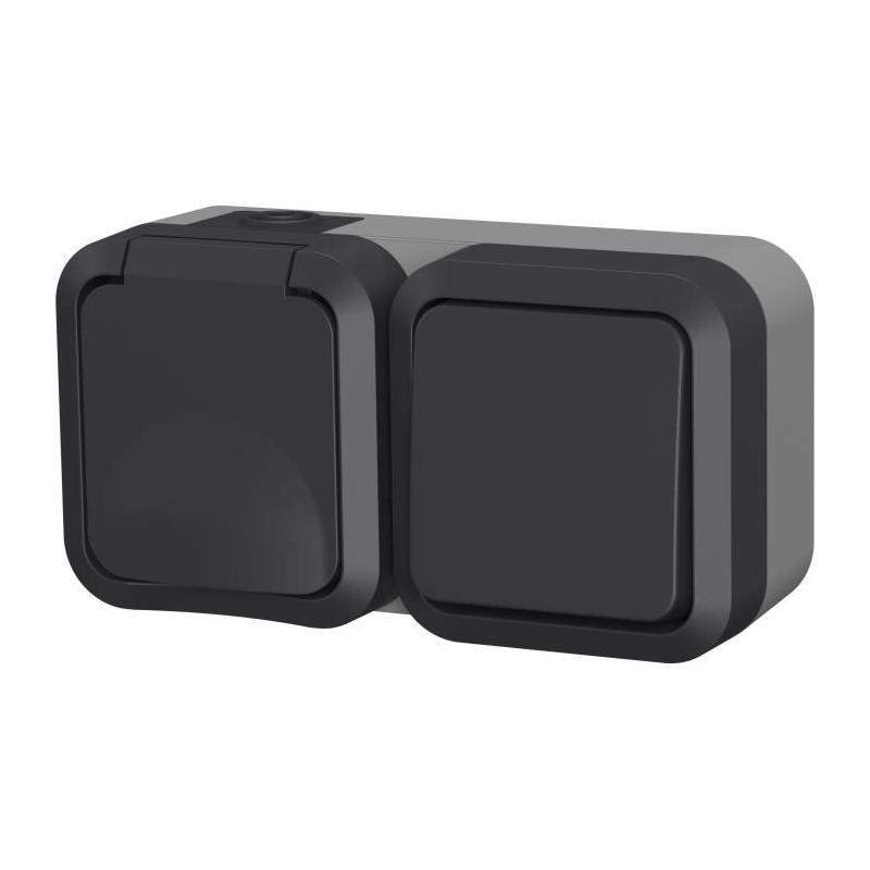 Double prise extérieure verticale IP55 - QUARX Aqua Pro