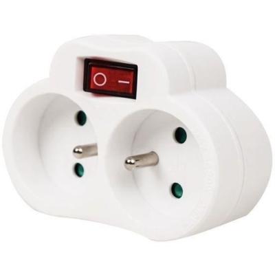 Multiprise Biplite GAO 2x16A avec interrupteur conformément NF