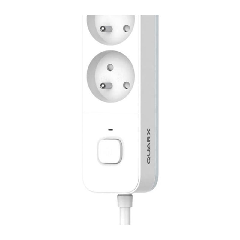 Multiprise QUARX - 4 prises avec interrupteur et câble 3m