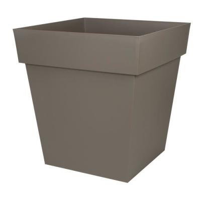 Pot carré Toscane - 50 cm - 87 L - Taupe | Made in France