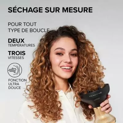 Sèche-cheveux Bellissima DIFFON SUPREME CURL FLOW XL NOIR-OR - Performant et élégant
