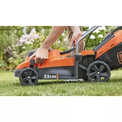 Tondeuse BLACK+DECKER 18V BCMW3318L2-QW - Jardin 350m² - 2 Batteries