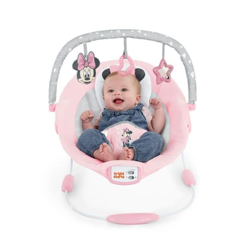 Transat bébé Disney Minnie avec jouets d'éveil amovibles