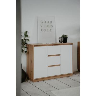 Buffet PHoeNIX Chene Artisan Blanc - 2P 3T - 117x88x40cm