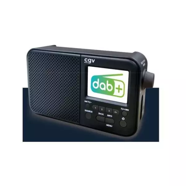 Radio portable DAB+ et FM - CGV - DR7+ - Écran couleur TFT 2,4 - Prise casque - Éco-consommation