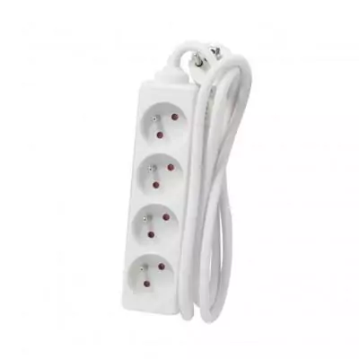Chacon Bloc Multiprise 4 prises 16A 5m Blanc