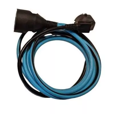 Rallonge CHACON Noir / Turquoise 20m - H05VV-F 3G1,5