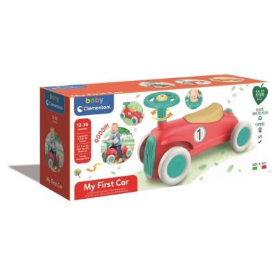 Porteur Baby Clementoni - Voiture recyclée avec roues directrices et klaxon