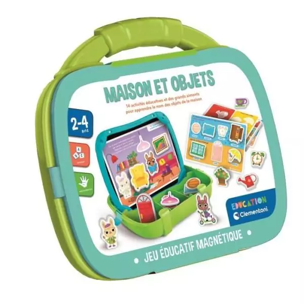 CLEMENTONI - Mallette magnétique - Mots et objets - Apprentissage - Des 2 ans