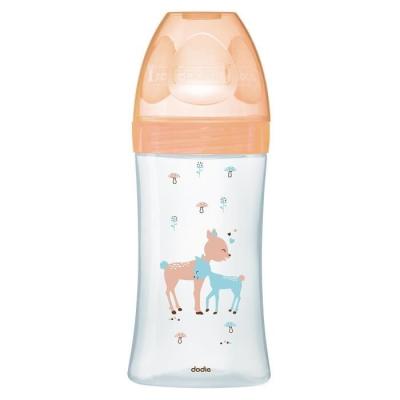 Biberon en verre anti-coliques Dodie 270ml - Beige Biche