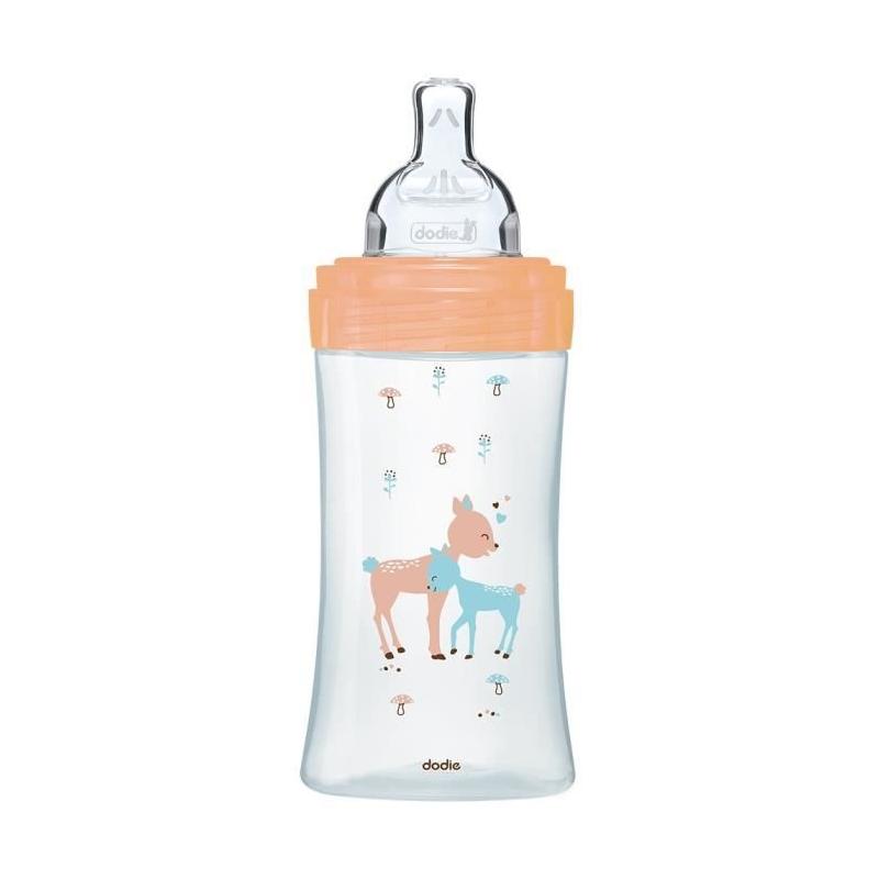 Biberon en verre anti-coliques Dodie 270ml - Beige Biche