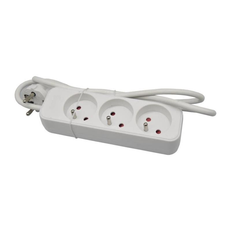 Bloc ménager GAO - 3 prises 2P+T sécurisé NF - Compact