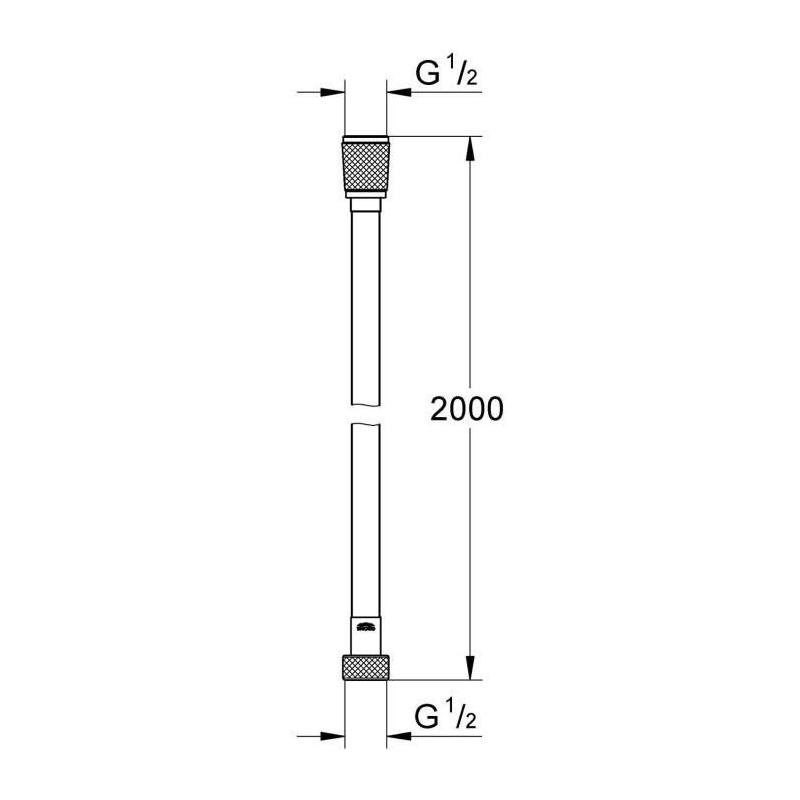 Flexible de douche GROHE VitalioFlex 27507001 - Anti-pliures et anti-torsion