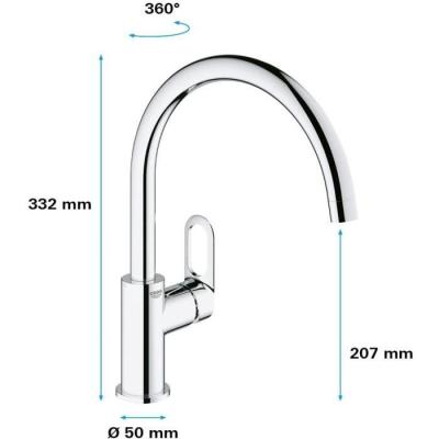 Mitigeur Evier GROHE - Design compact et pratique