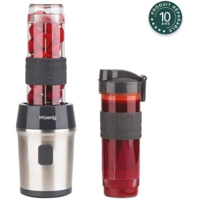 Mini blender HKoenig Smo09 avec gourdes incluses - Sans BPA - Noir