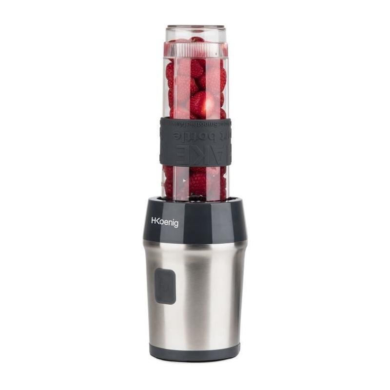 Mini blender HKoenig Smo09 avec gourdes incluses - Sans BPA - Noir