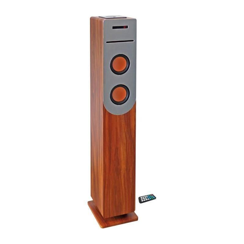 Tour de son CD Bluetooth INOVALLEY HP34-CD-WOOD 100W - USB - Bois et gris