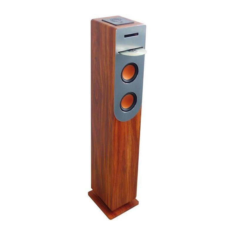 Tour de son CD Bluetooth INOVALLEY HP34-CD-WOOD 100W - USB - Bois et gris