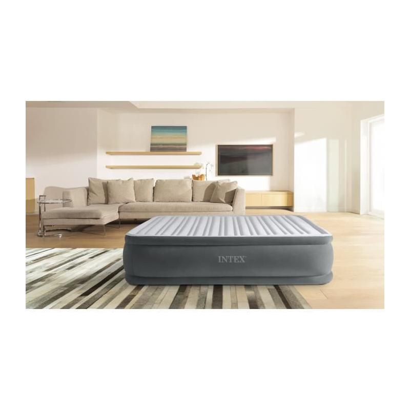 Lit d'appoint électrique 2 personnes INTEX Comfort Plush Elevated - Compact et pratique !