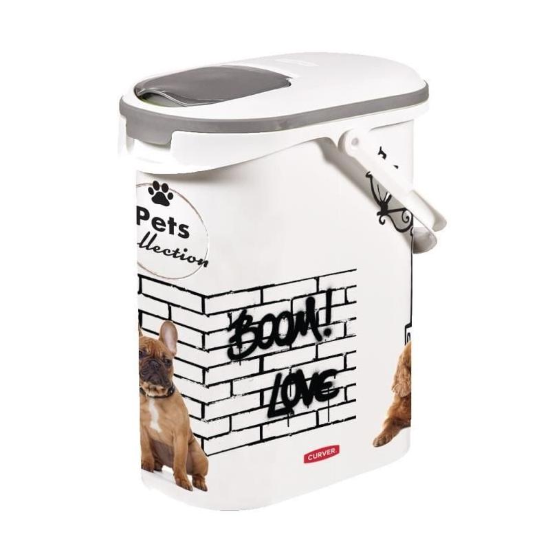 Boîte de rangement pour croquettes CURVER - 10L/4 kg - PETS COLLECTION