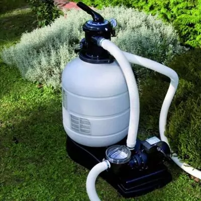 Kit Piscine Hors Sol Acier Ronde Blanche Ø370 x 132 cm - Livrée avec Filtre à Sable et Échelle