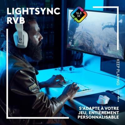 Souris gamer sans fil Logitech G502 X Plus - Blanc - Compact et performant